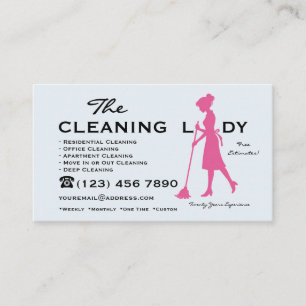 Tarjeta De Visita Servicios de Limpieza de Casas The Cleaning Lady