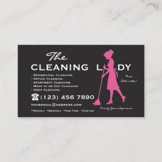Tarjeta De Visita Servicios de Limpieza de Casas The Cleaning Lady