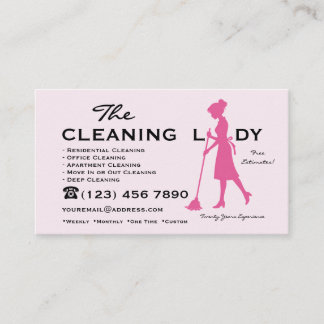 Tarjeta De Visita Servicios de Limpieza de Casas The Cleaning Lady