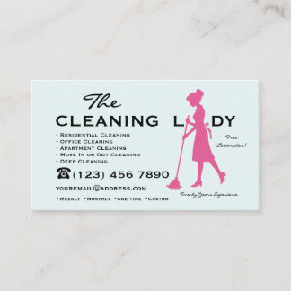Tarjeta De Visita Servicios de Limpieza de Casas The Cleaning Lady