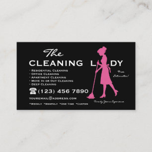 Tarjeta De Visita Servicios de Limpieza de Casas The Cleaning Lady