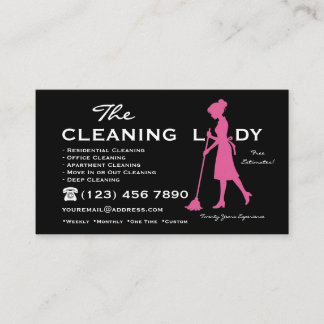 Tarjeta De Visita Servicios de Limpieza de Casas The Cleaning Lady