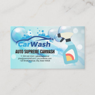Tarjeta De Visita Servicios de limpieza de cuidado del coche Burbu