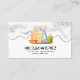 Tarjeta De Visita Servicios de limpieza de donativos   Suds de jabón