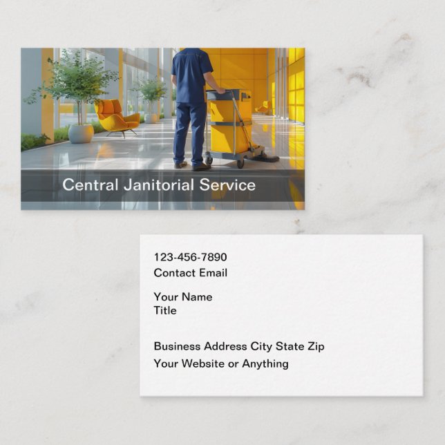 Tarjeta De Visita Servicios de limpieza de oficinas (Anverso / Reverso)