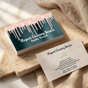Tarjeta De Visita Servicios de limpieza de rosas de lujo Elegant Mai