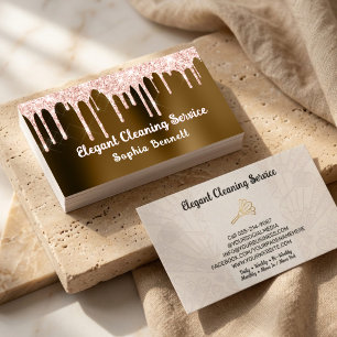 Tarjeta De Visita Servicios de limpieza de rosas de lujo Elegant Mai