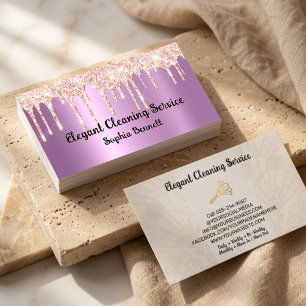 Tarjeta De Visita Servicios de limpieza de rosas de lujo Elegant Mai