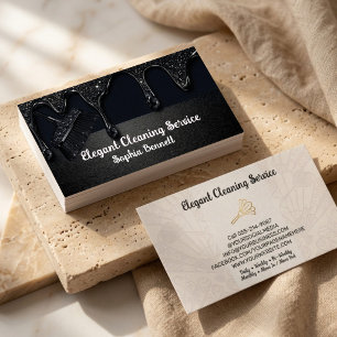 Tarjeta De Visita Servicios de limpieza de rosas de lujo Elegant Mai