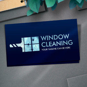 Tarjeta De Visita Servicios de limpieza de ventanas profesionales