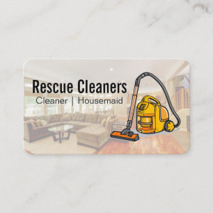 Tarjeta De Visita Servicios de limpieza del hogar   Aspiradora   Asi