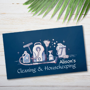 Tarjeta De Visita Servicios de limpieza - Diseño de acuarela Busine