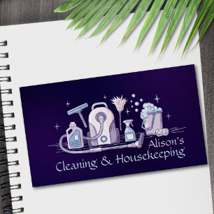 Tarjeta De Visita Servicios de limpieza - Diseño de acuarela Busine
