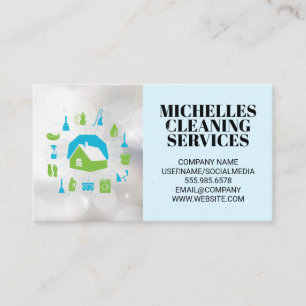 Tarjeta De Visita Servicios de limpieza Equipo de limpieza de la c