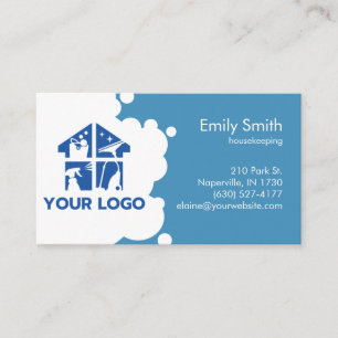 Tarjeta De Visita Servicios de limpieza Espuma Logotipo personalizad