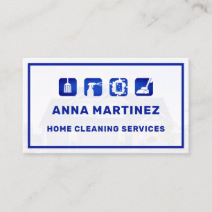 Tarjeta De Visita Servicios de limpieza iconos de coches profesional