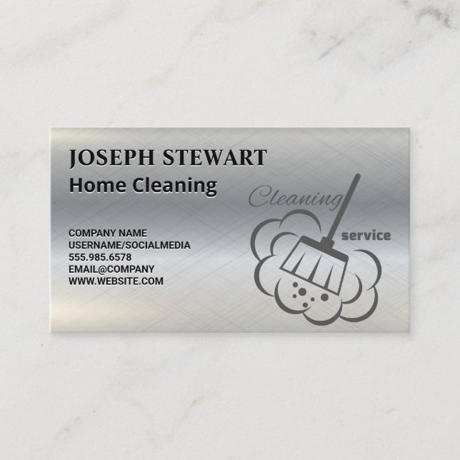Tarjeta De Visita Servicios de limpieza | Limpieza de casa (Anverso)