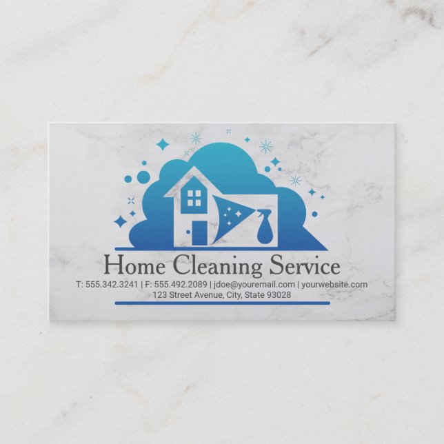 Tarjeta De Visita Servicios de limpieza | Limpieza de criadas | Casa (Anverso)