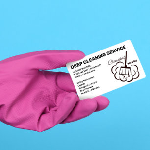 Tarjeta De Visita Servicios de limpieza   Limpieza de doncellas   Ho