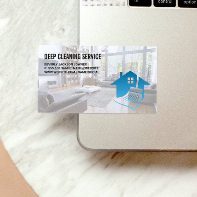 Tarjeta De Visita Servicios de limpieza | Logotipo de Broom House (Subido por el creador)