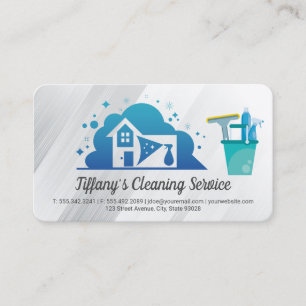 Tarjeta De Visita Servicios de limpieza Logotipo de criada