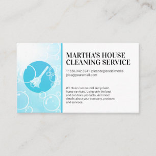 Tarjeta De Visita Servicios de limpieza   Logotipo de la habitación 