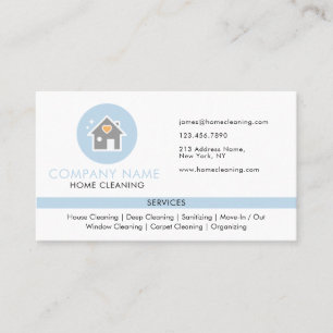 Tarjeta De Visita Servicios de limpieza profesional de hogar de cria