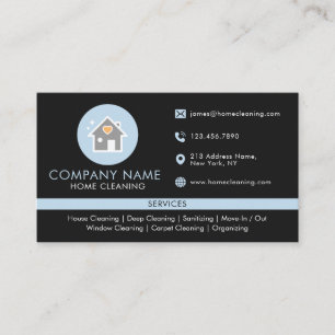 Tarjeta De Visita Servicios de limpieza profesional de hogar de empl
