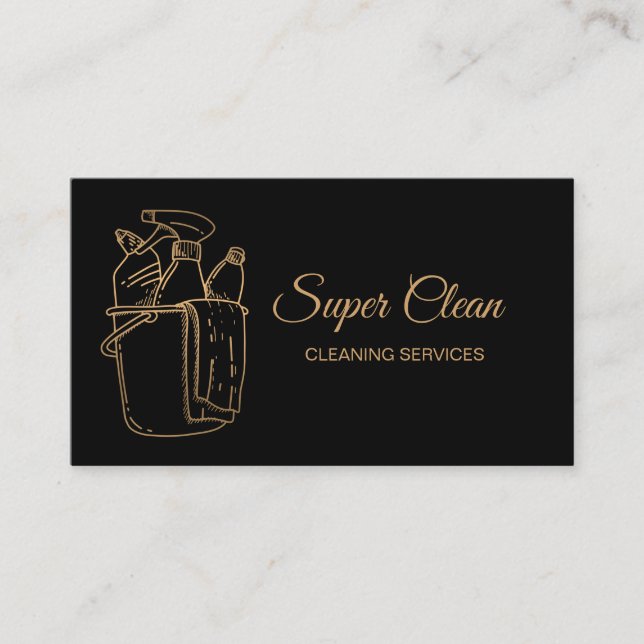 Tarjeta De Visita Servicios de limpieza profesional de la Casa de Li (Anverso)