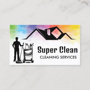 Tarjeta De Visita Servicios de limpieza profesional de la Casa de Li