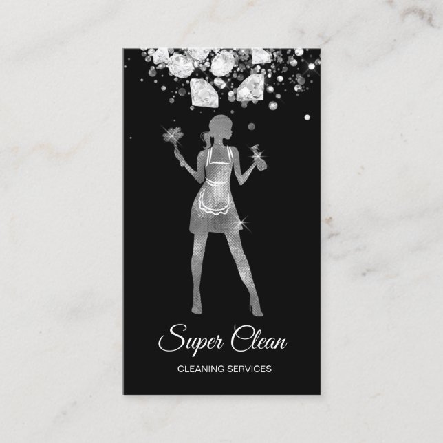 Tarjeta De Visita Servicios de limpieza profesional de la Casa de Li (Anverso)