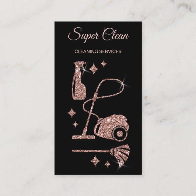 Tarjeta De Visita Servicios de limpieza profesional de la Casa de Li (Anverso)