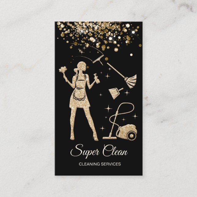 Tarjeta De Visita Servicios de limpieza profesional de la Casa de Li (Anverso)