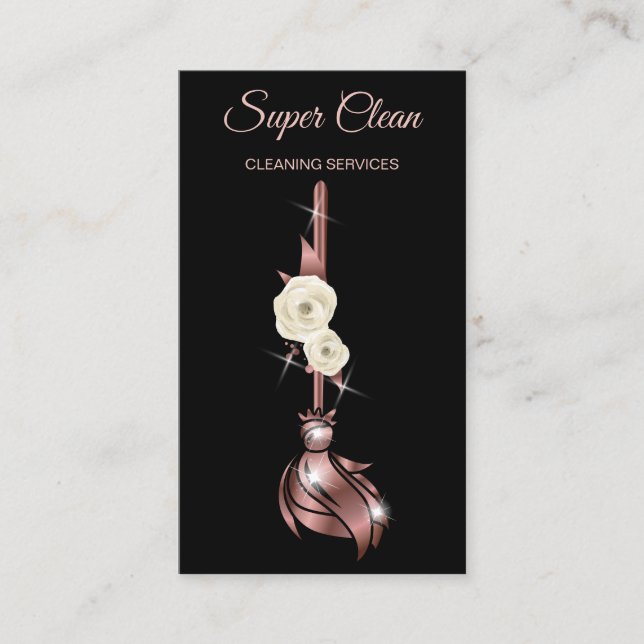 Tarjeta De Visita Servicios de limpieza profesional de la Casa de Li (Anverso)