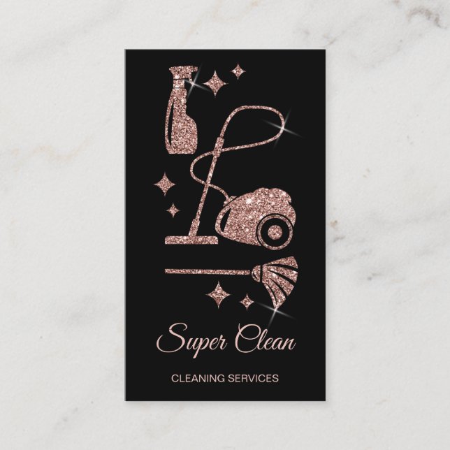 Tarjeta De Visita Servicios de limpieza profesional de la Casa de Li (Anverso)