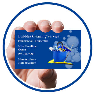 Tarjeta De Visita Servicios de limpieza profesional y servicios de l
