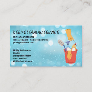 Tarjeta De Visita Servicios de limpieza profunda