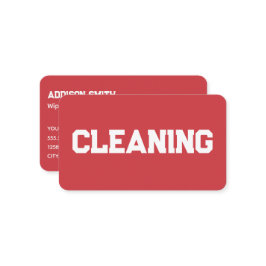 Tarjeta De Visita Servicios de limpieza QR Red