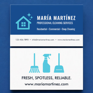 Tarjeta De Visita Servicios de limpieza residencial y comercial