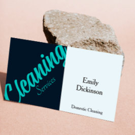 Tarjeta De Visita Servicios de limpieza Retro de código Qr