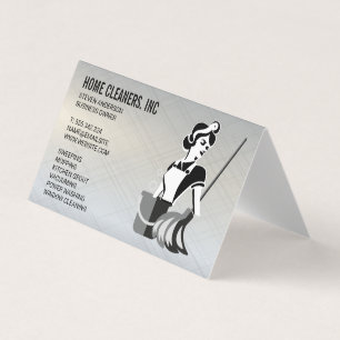Tarjeta De Visita Servicios de limpieza   Servicio Maid   Janitor