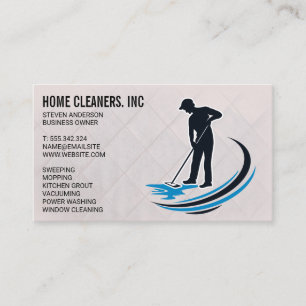 Tarjeta De Visita Servicios de limpieza   Servicio Maid   Janitor
