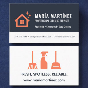Tarjeta De Visita Servicios de limpieza y mantenimiento