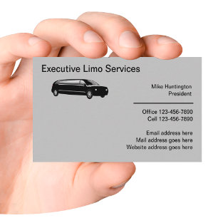 Tarjeta De Visita Servicios de Limusina para Ejecutivos Corporativos