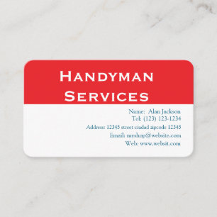 Tarjeta De Visita Servicios de Mano de Obra