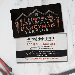 Tarjeta De Visita servicios de mano de obra para mejora y reparación