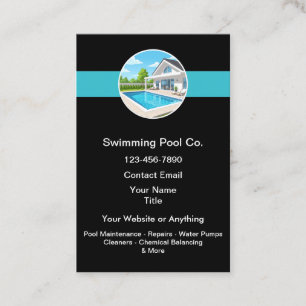 Tarjeta De Visita Servicios de mantenimiento de piscinas