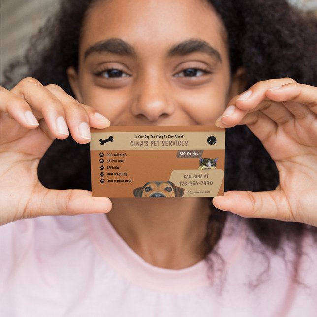 Tarjeta De Visita Servicios de mascota (Subido por el creador)