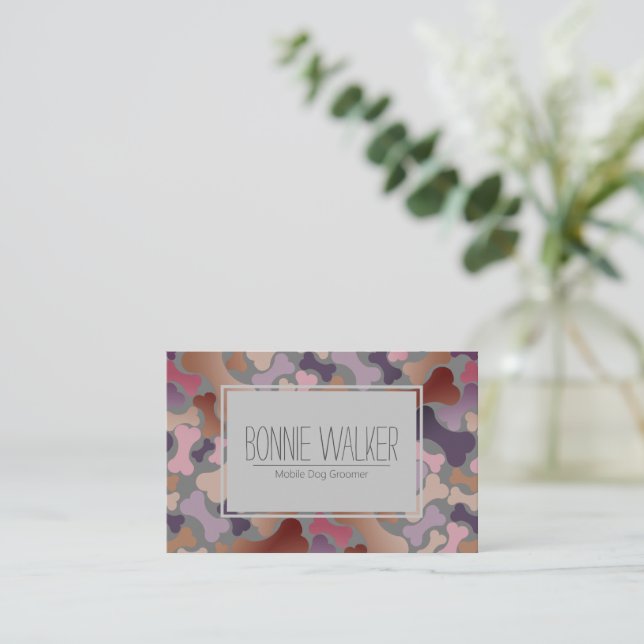 Tarjeta De Visita servicios de mascota de huesos de perro