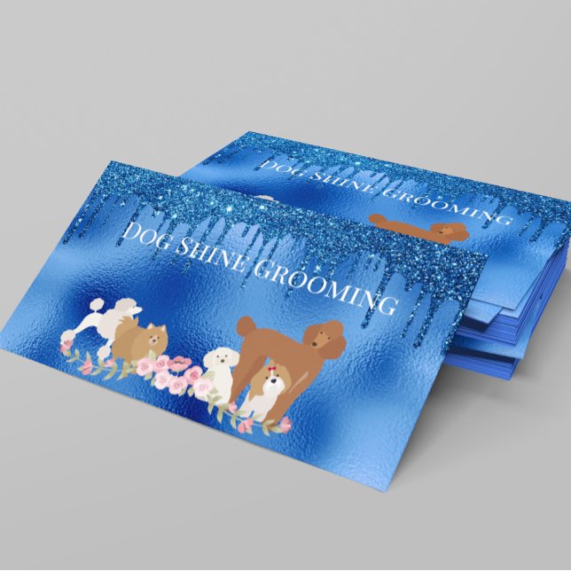 Tarjeta De Visita Servicios de Mascota para Purpurinas de Blue Dog G (Subido por el creador)
